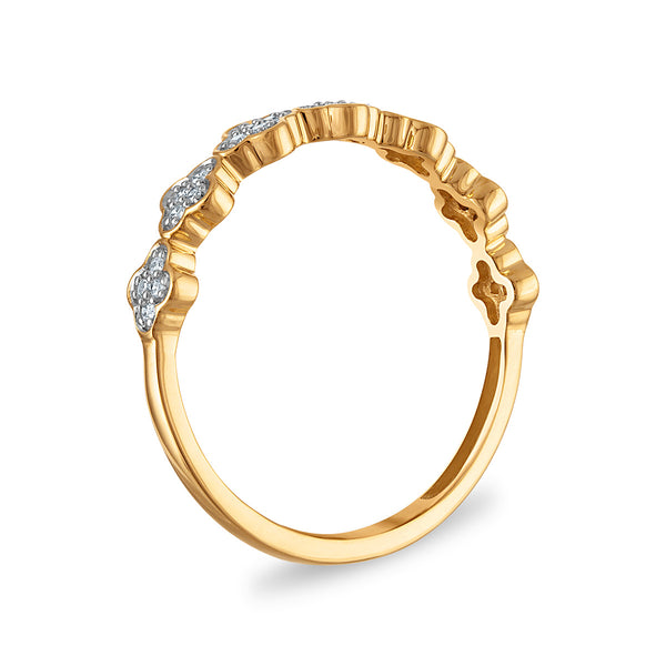 White Diamond Fashion Ring in 10KT Gold