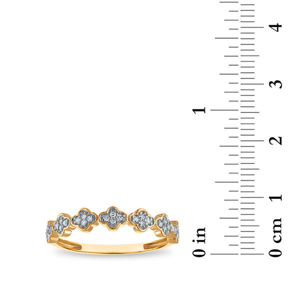 White Diamond Fashion Ring in 10KT Gold