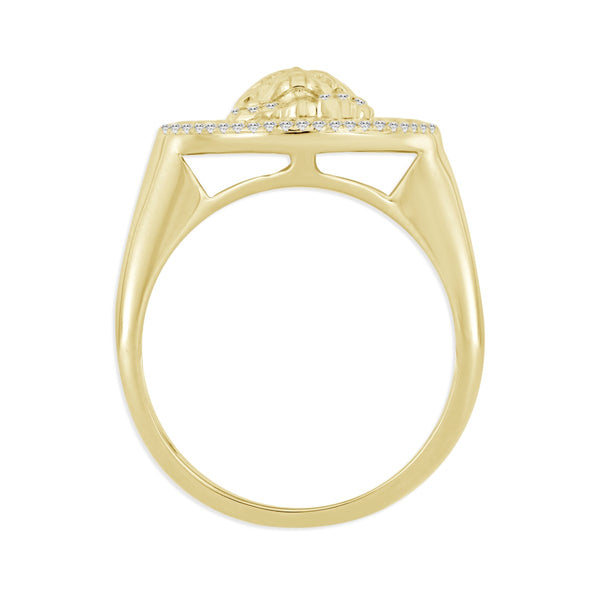 Titán by Adrian Gonzalez 10KT Yellow Gold 1/2 CTW Natural Diamond Jesus Ring
