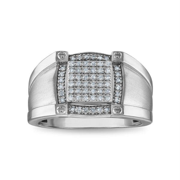 White Diamond Fashion Ring in 925 Silver