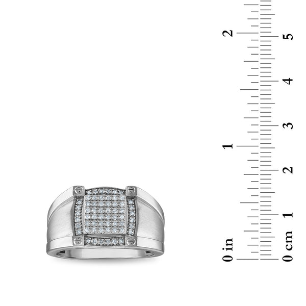 White Diamond Fashion Ring in 925 Silver