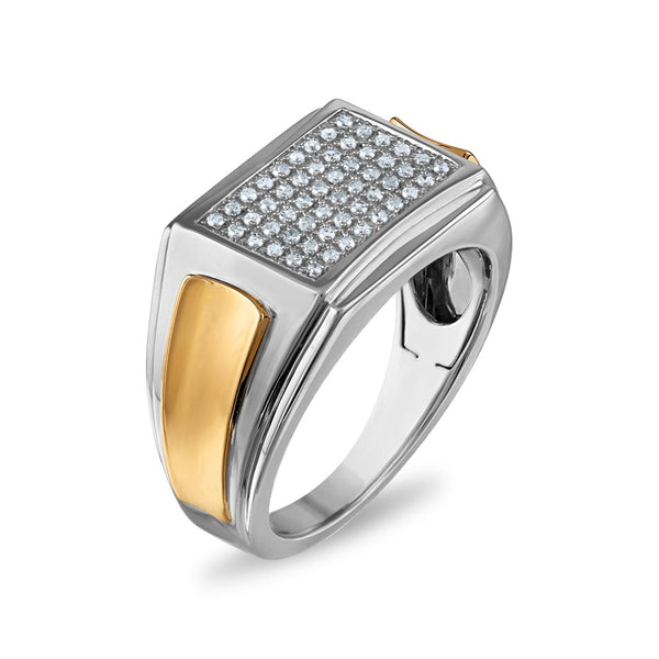 White Diamond Fashion Ring in 925 Silver