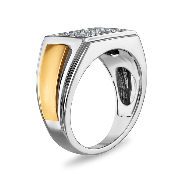 White Diamond Fashion Ring in 925 Silver