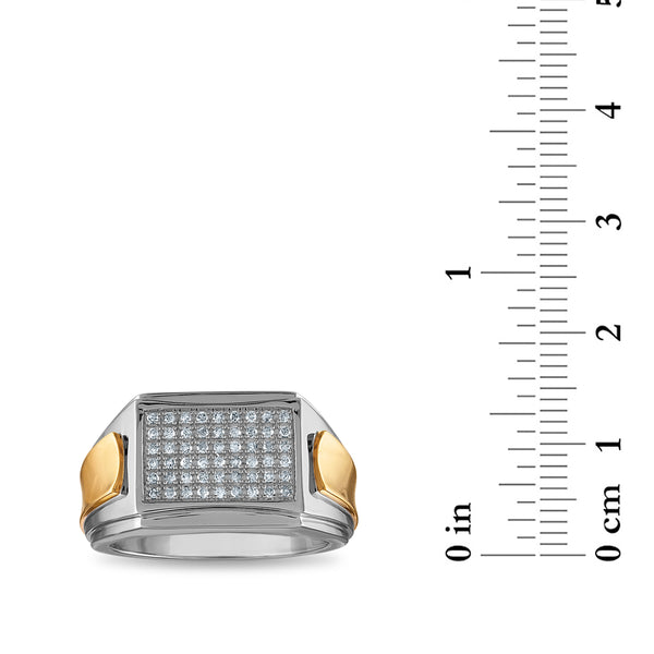 White Diamond Fashion Ring in 925 Silver