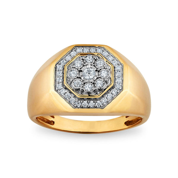10KT Yellow Gold 1/4 CTW Natural Diamond Ring