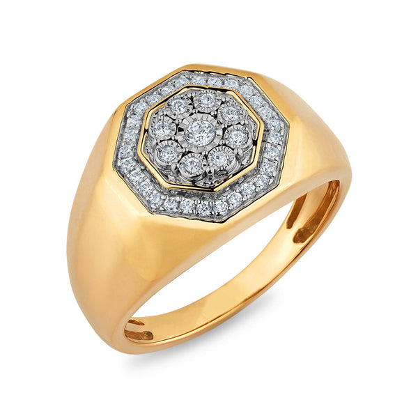 10KT Yellow Gold 1/4 CTW Natural Diamond Ring