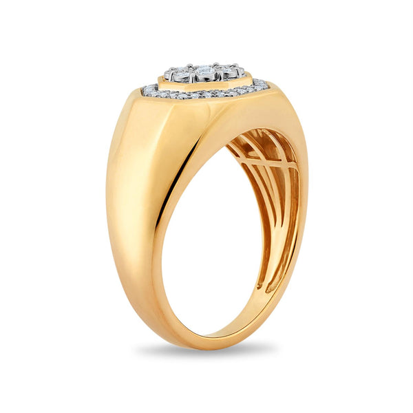 10KT Yellow Gold 1/4 CTW Natural Diamond Ring