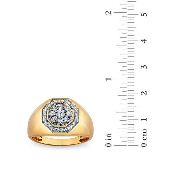 10KT Yellow Gold 1/4 CTW Natural Diamond Ring