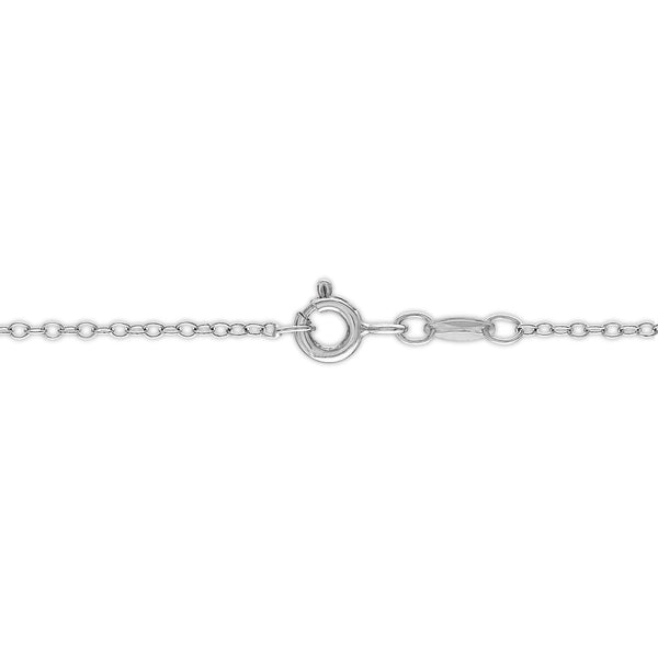 1/10 CTW Natural Diamond Heart PaperClip 18-inch Necklace in 10KT White Gold