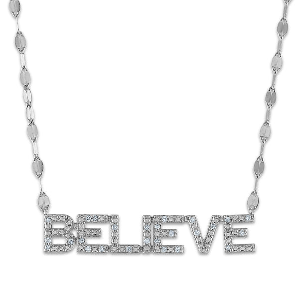 White Diamond Fashion Necklace in 10KT Gold