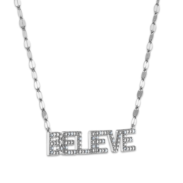White Diamond Fashion Necklace in 10KT Gold