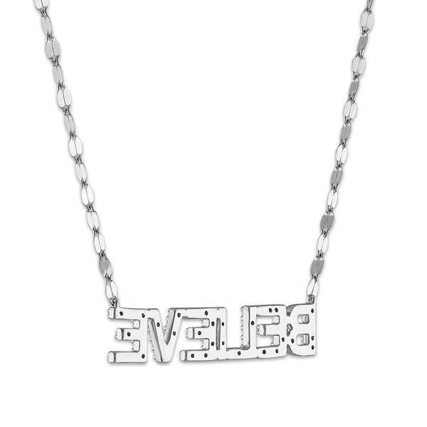 White Diamond Fashion Necklace in 10KT Gold