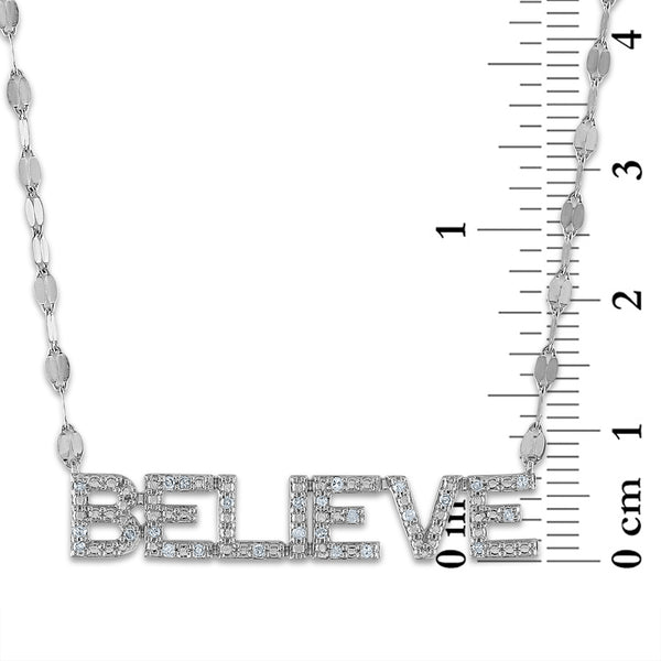 White Diamond Fashion Necklace in 10KT Gold
