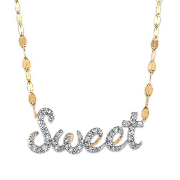White Diamond Fashion Necklace in 10KT Gold