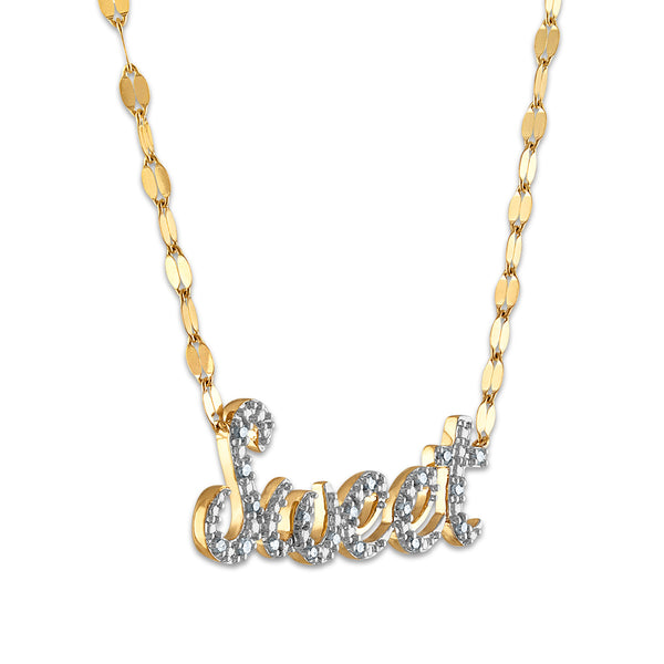 White Diamond Fashion Necklace in 10KT Gold