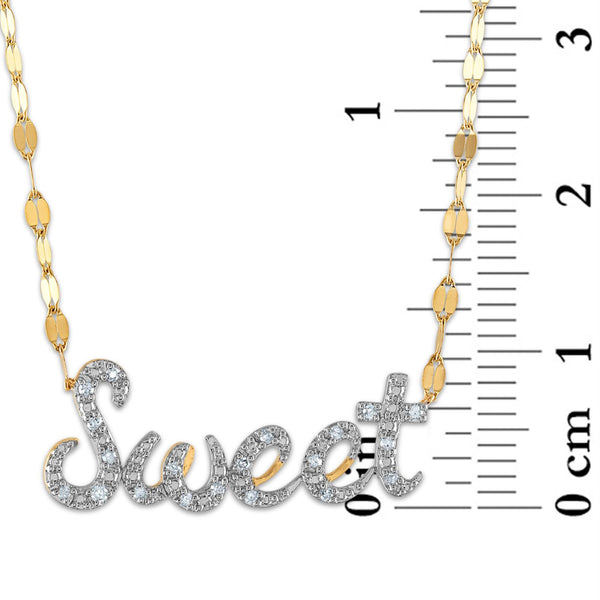 White Diamond Fashion Necklace in 10KT Gold