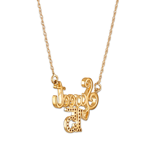 White Diamond Quinceanera Necklace in 10KT Gold