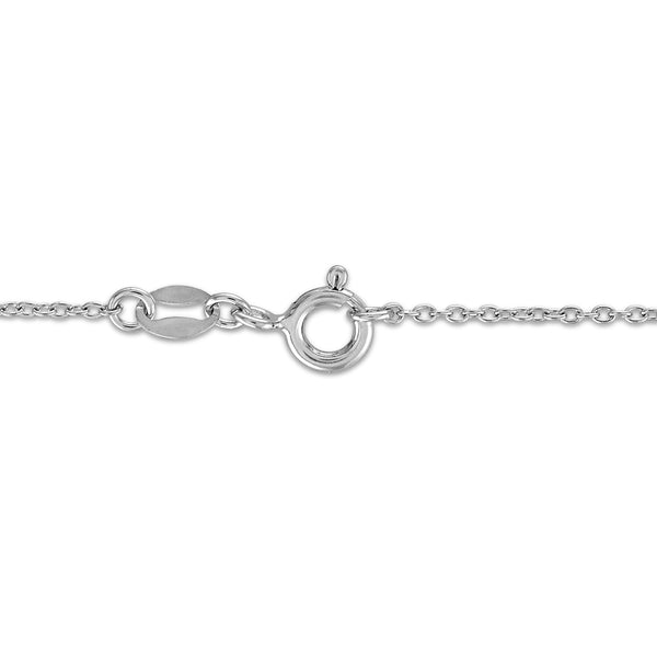 Natural Diamond 16-inch Horseshoe Necklace in Sterling Silver