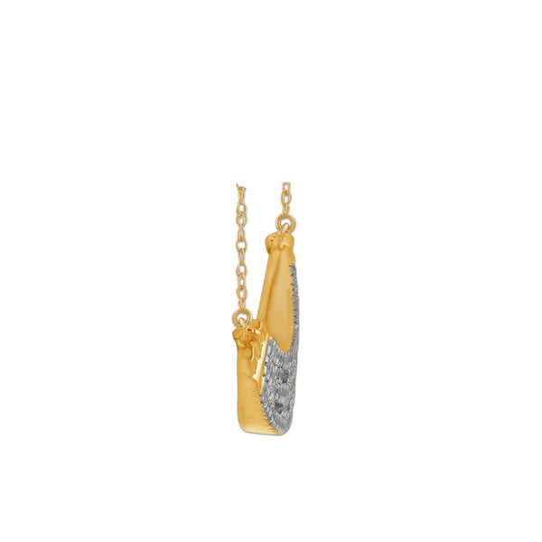 1/4 CTW Natural Diamond 18-inch Greek Key Necklace in 10KT Yellow Gold