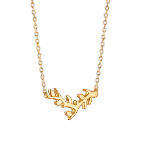 Natural Diamond Accent Necklace in Gold Vermeil