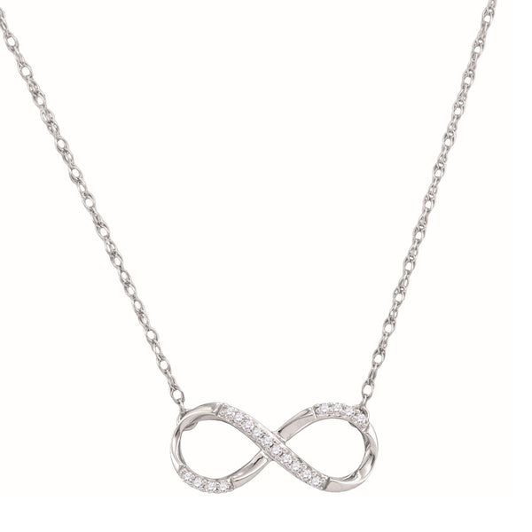 1/10 CTW Diamond Infinity 18-inch Pendant in Sterling Silver