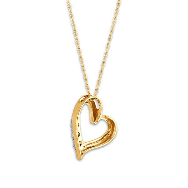 1/30 CTW Natural Diamond Heart 18-inch Pendant in 10KT Yellow Gold