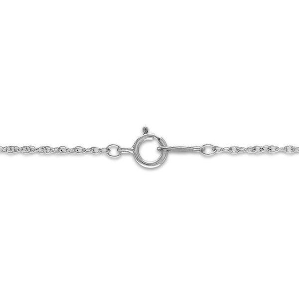 1/20 CTW Natural Diamond Mom Heart 18-inch Pendant in 10KT White Gold