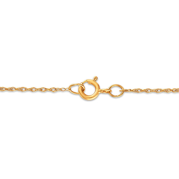 1/25 CTW Natural Diamond Quinceanera Carriage Heart 18-inch Pendant in 10KT Yellow Gold