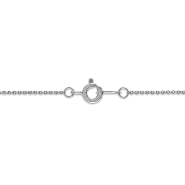 1/10 CTW Natural Diamond Heart 18-inch Pendant in Rhodium Plated Sterling Silver