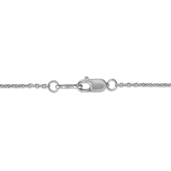 Natural Diamond Accent 18-inch Cactus Pendant in Sterling Silver