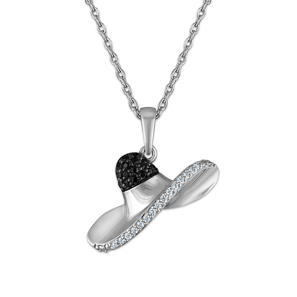 White Diamond Fashion Pendant in 925 Silver