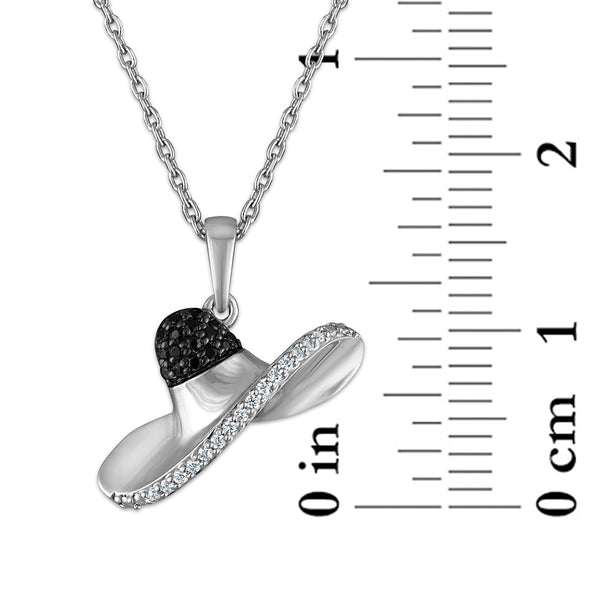 White Diamond Fashion Pendant in 925 Silver