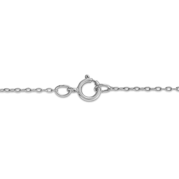 White Diamond Fashion Pendant in 925 Silver