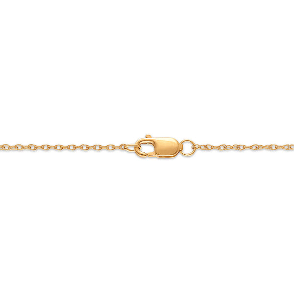 Natural Diamond Accent 18-inch Fish Pendant in Yellow Gold Plated Sterling Silver
