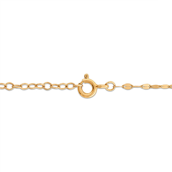 Natural Diamond 18-inch Moon Pendant in 10KT Yellow Gold