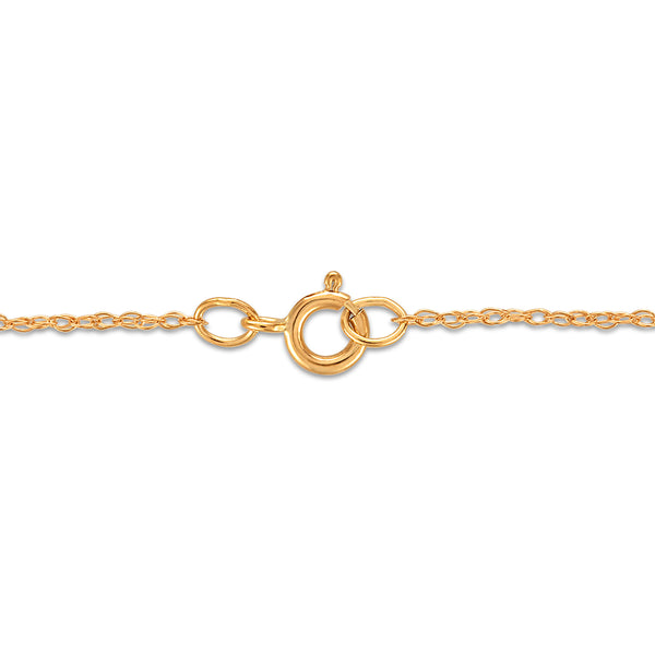 Natural Diamond Accent 18-inch Dragonfly Pendant in 10KT Yellow Gold