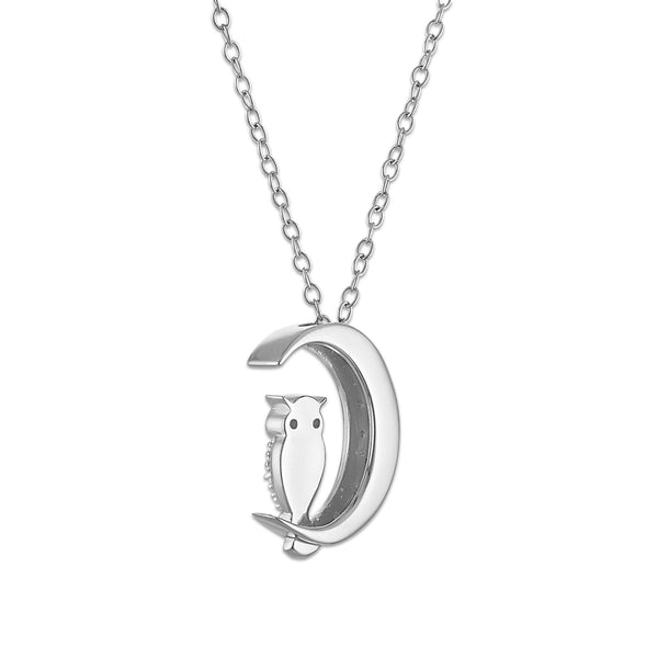 Natural Diamond Accent 18-inch Pendant in Sterling Silver