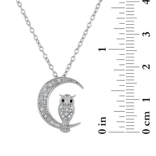 Natural Diamond Accent 18-inch Pendant in Sterling Silver