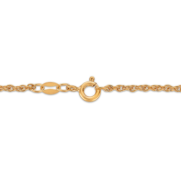 Natural Diamond Accent 22-inch Crown Pendant in Gold Plated Sterling Silver