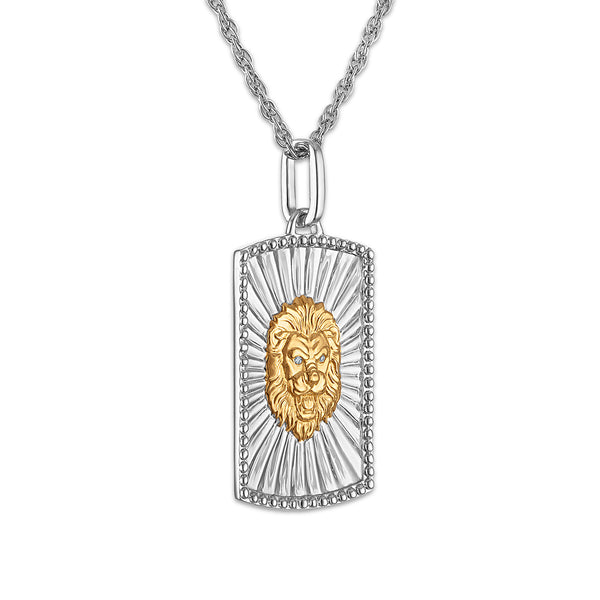 White Diamond Fashion Pendant in 925 Silver
