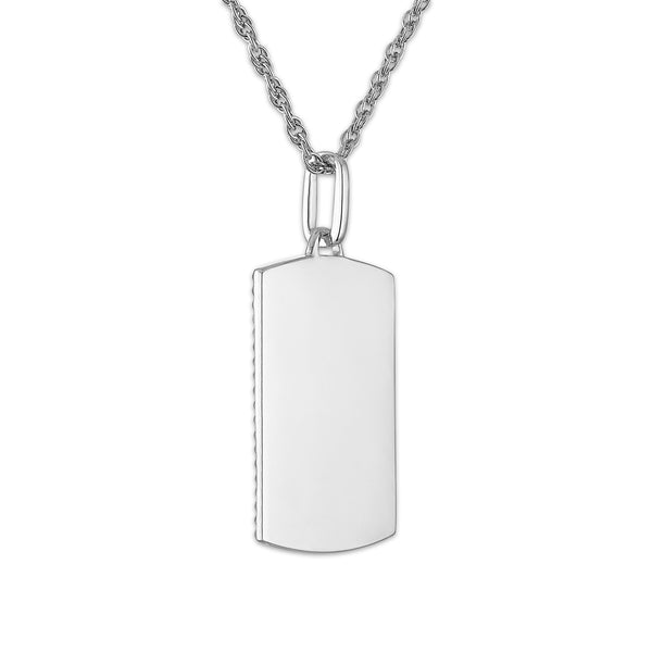 White Diamond Fashion Pendant in 925 Silver