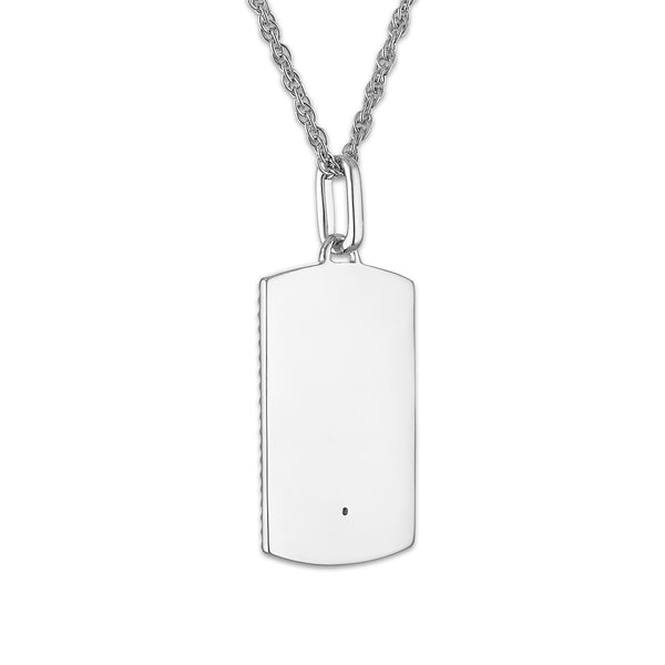 White Diamond Fashion Pendant in 925 Silver