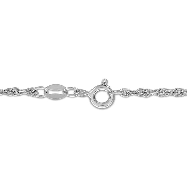 White Diamond Fashion Pendant in 925 Silver