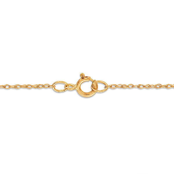 1/7 CTW Natural Diamond 18-inch Good Fortune Heart Pendant in 10KT Yellow Gold
