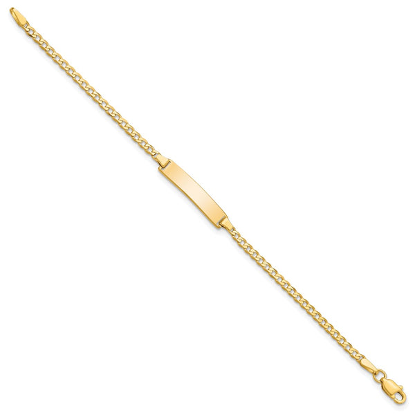 10KT Yellow Gold 6-inch 4.3MM Childrens Curb ID Bracelet