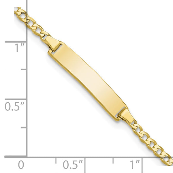 10KT Yellow Gold 5.5-inch 4.3MM Childrens Curb ID Bracelet