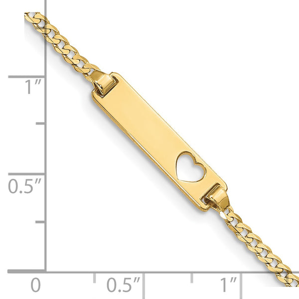 10KT Yellow Gold 6-inch 4.8MM Childrens Curb ID Bracelet