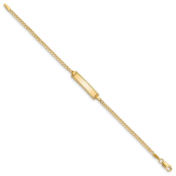 10KT Yellow Gold 6-inch 4.8MM Childrens Curb ID Bracelet