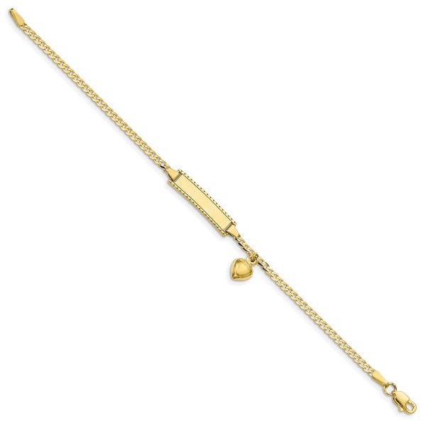10KT Yellow Gold 6-inch 4.7MM Childrens Curb ID Bracelet