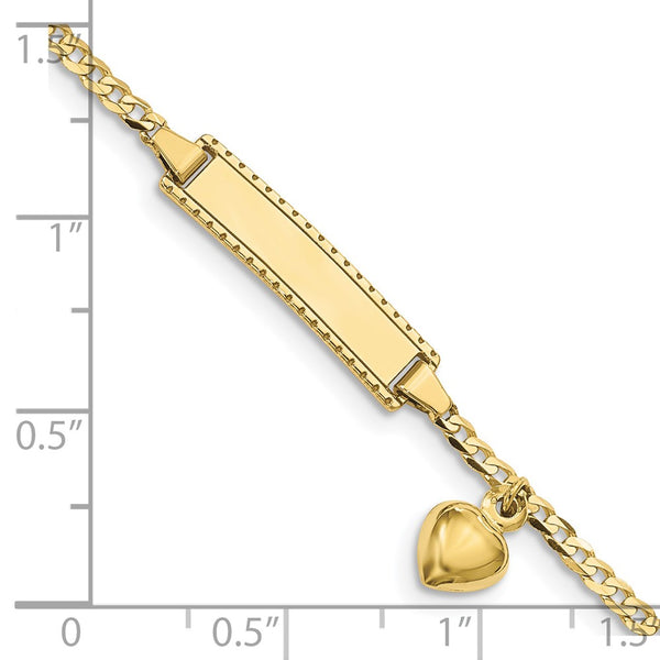 10KT Yellow Gold 6-inch 4.7MM Childrens Curb ID Bracelet